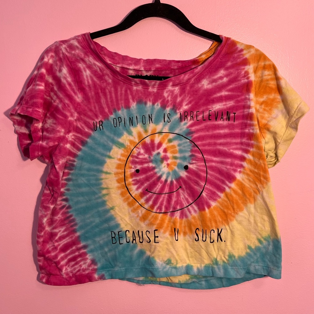 Black Matter Tie-Dye Cropped Tee